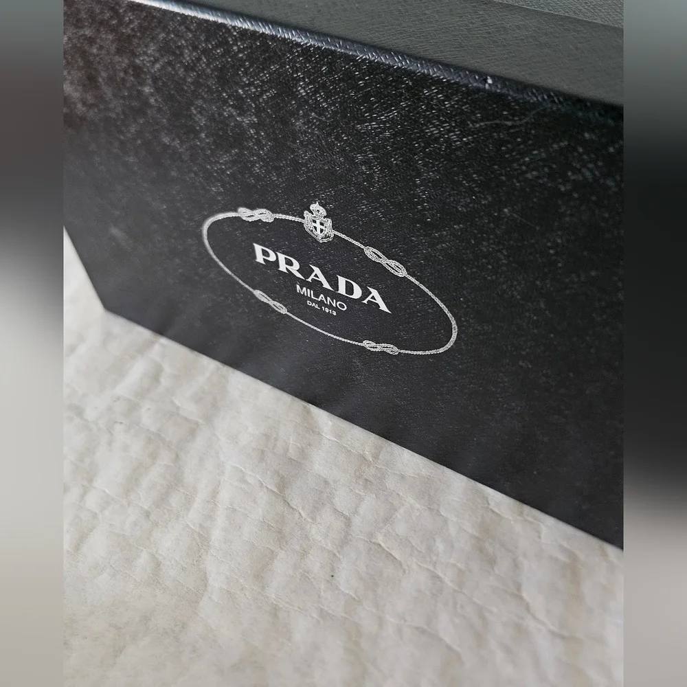 Prada Heels Black Suede Sculpted Heel Box Dust Bags - Picture 7 of 7